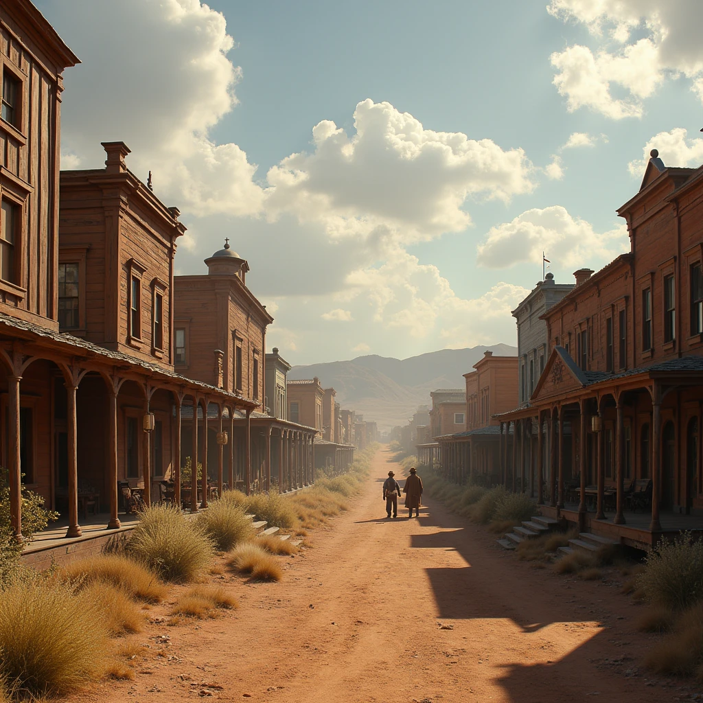 Wild West scenery at the film studio