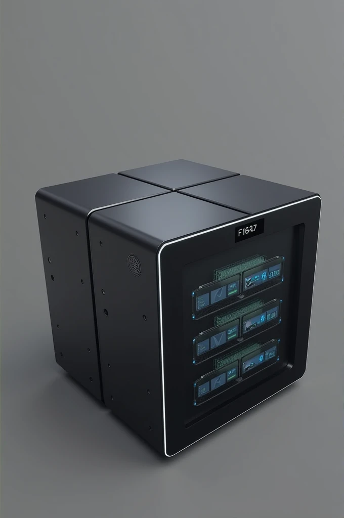 A smart organizer cube in a picture would probably look like a cube with a sleek, modern design. It could have a clean outer surface, perhaps in a material like plastic or metal, with touchscreen panels or buttons for interaction.

Design: The cube would be compact and have smooth edges. The surface could have a metallic finish or a neutral tone..

Interface: It could have a digital screen on one side to display information or controls.. It could also have icons or tactile buttons.

connectivity: Possivelmente, would have USB ports, a card reader or wireless connections for integration with other devices.

Smart functions: In addition to storing items, the cube could have adjustable or retractable internal compartments, temperature control for special storage and sensors to monitor the presence or condition of items.

Lighting: Could have LED lighting to highlight compartments or indicate status.