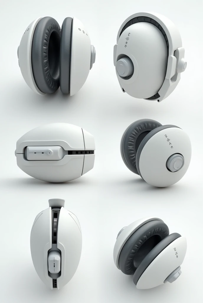 An ear protector seen from different angles