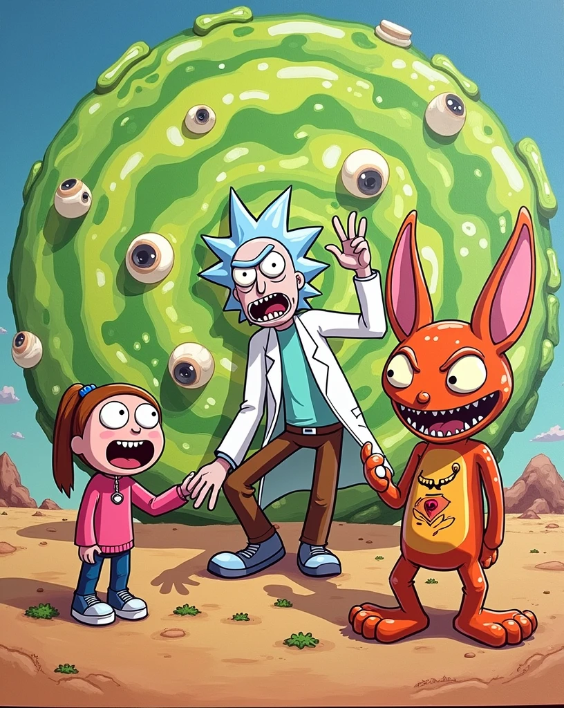 Improve the suggestion image on characters that is aesthetically correct in Rick and Morty&#39;s anatomy in selling, Lucy in Mr. Pickles and in Brunette