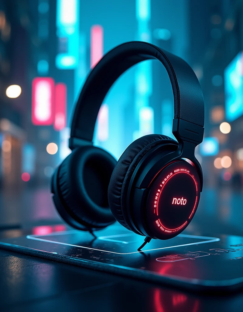 banner for headphones and technology store, for a web store