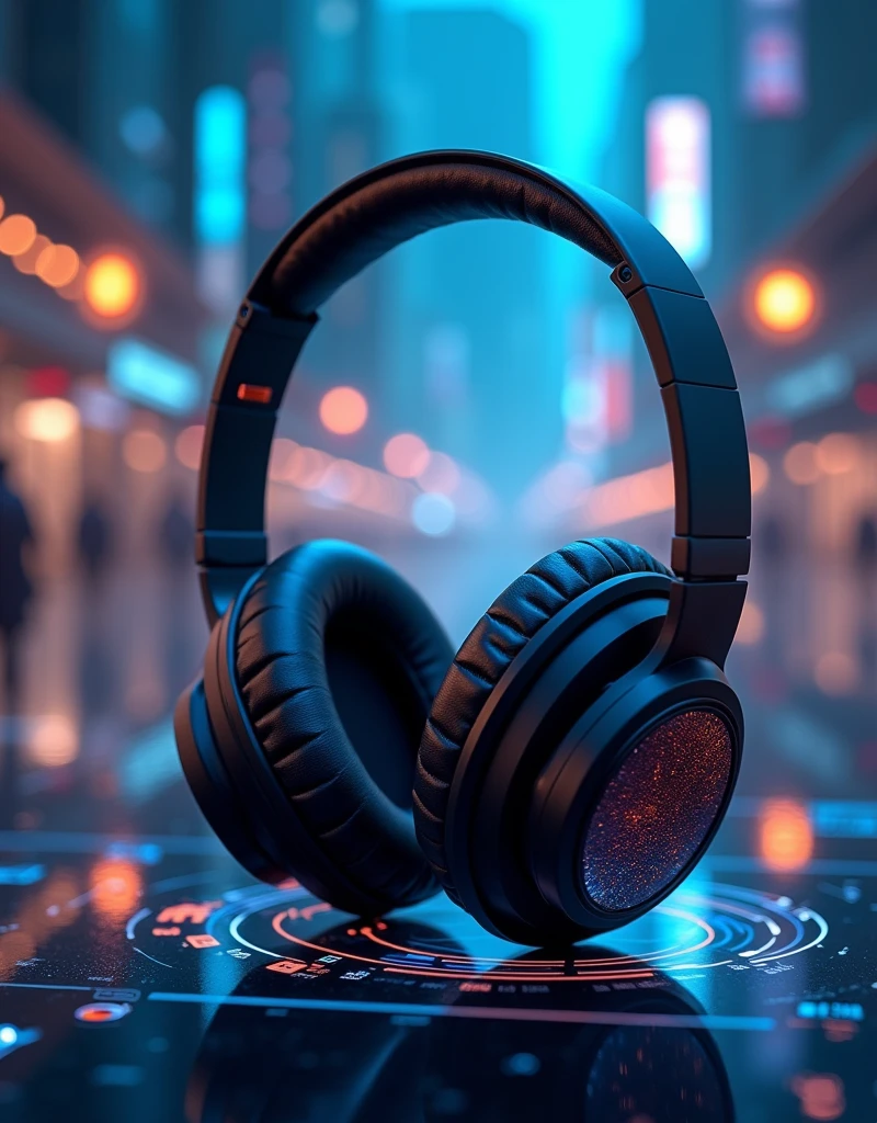 banner for headphones and technology store, for a web store