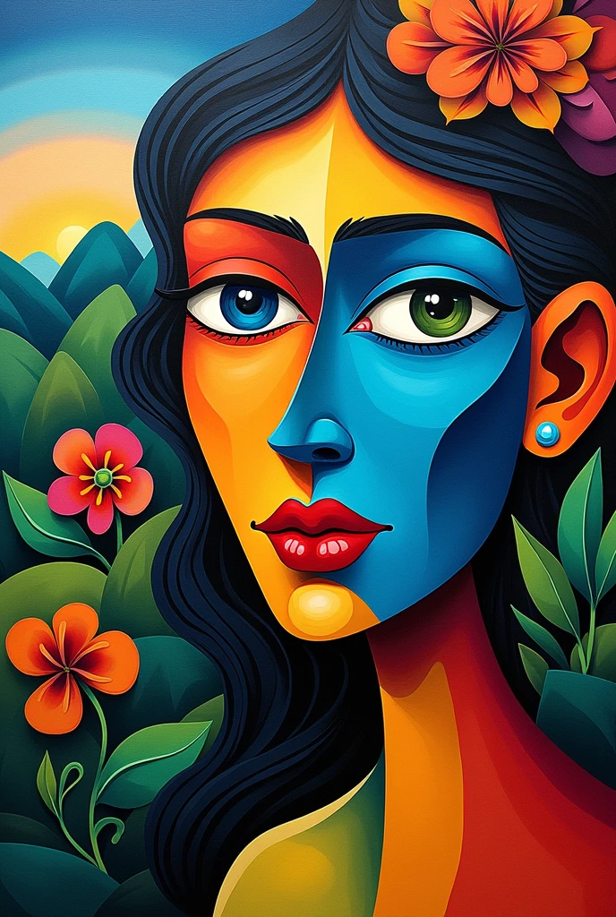 Picasso drawings that represent Colombian culture that are more abstract and a combination of Picasso and Alejandro Obregon