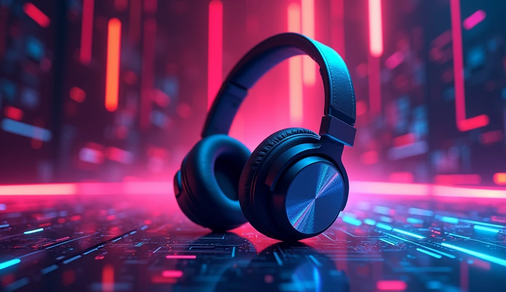 banner for headphones and technology web store