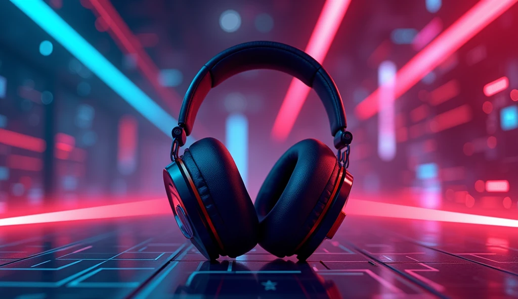 banner for headphones and technology web store