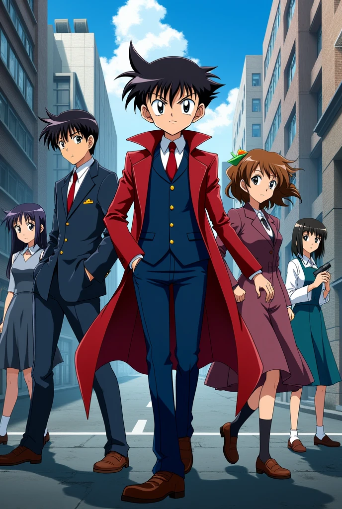 Conan Haibara, Shinichi Ran, Heiji Kazuha,Kaito Aoko,character in famous detective Conan