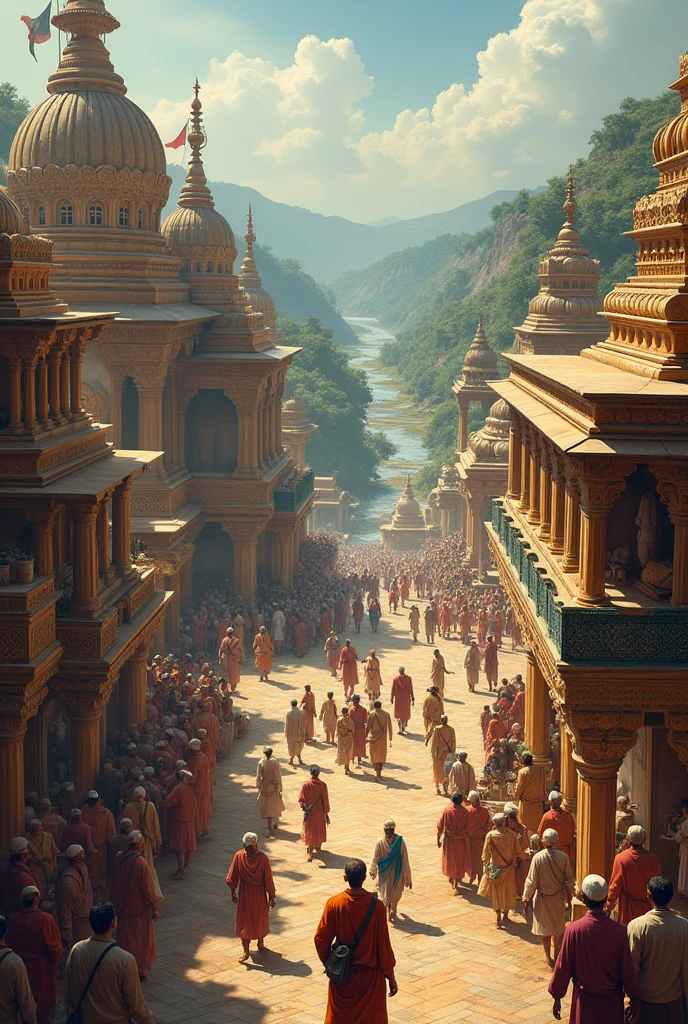 Create a image of ancient India 