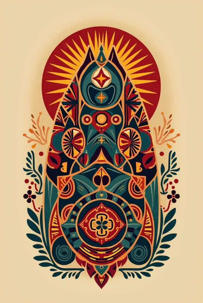 Logo representing indigenous and quilombola engravings and drawings