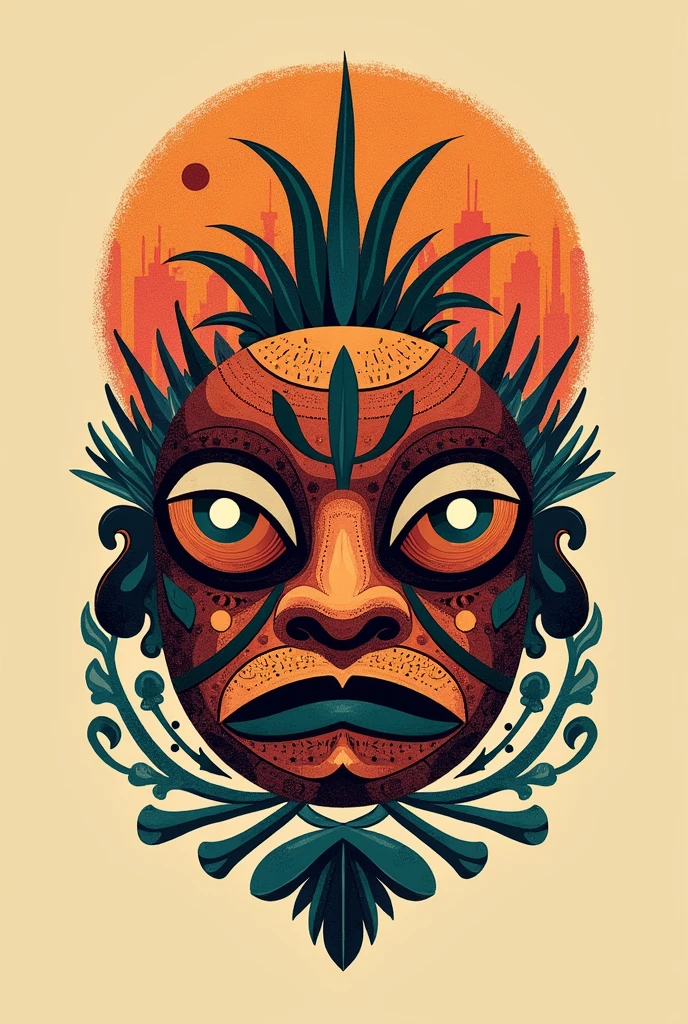 Logo representing indigenous and quilombola engravings and drawings