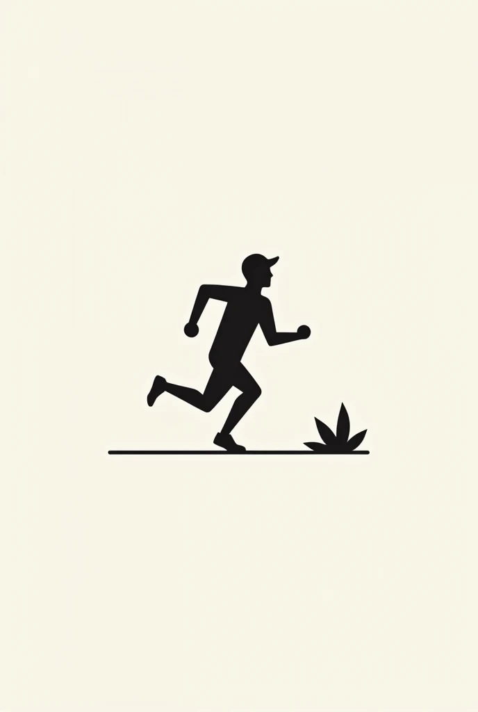 A nice minimalist logo that can be used on a t-shirt, The logo must have a person running or hiking.