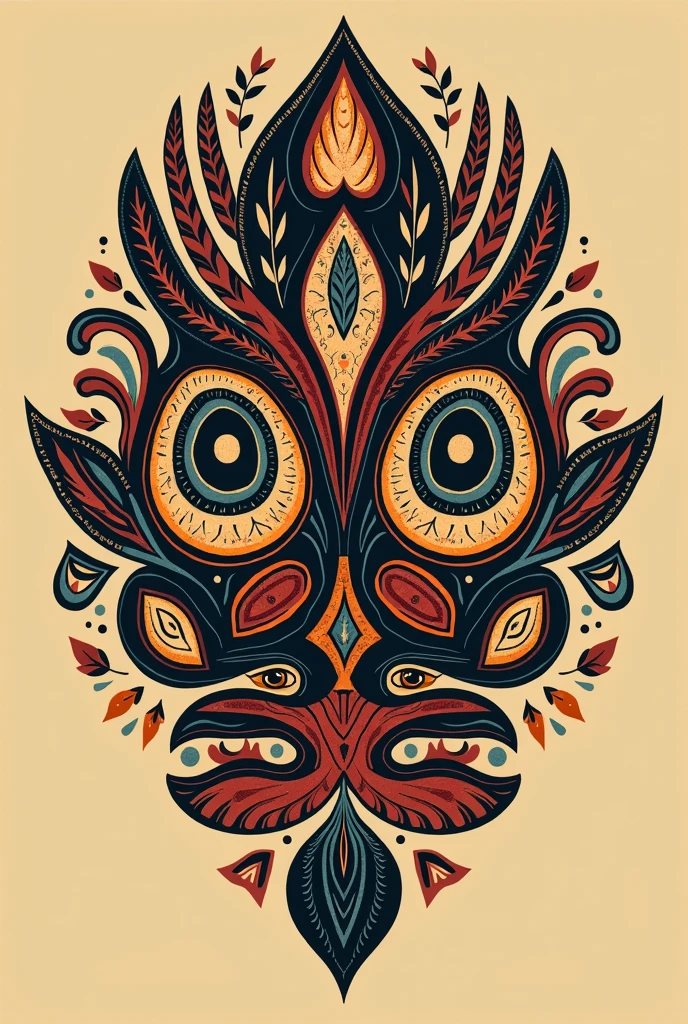 Logo representing indigenous and quilombola engravings and drawings