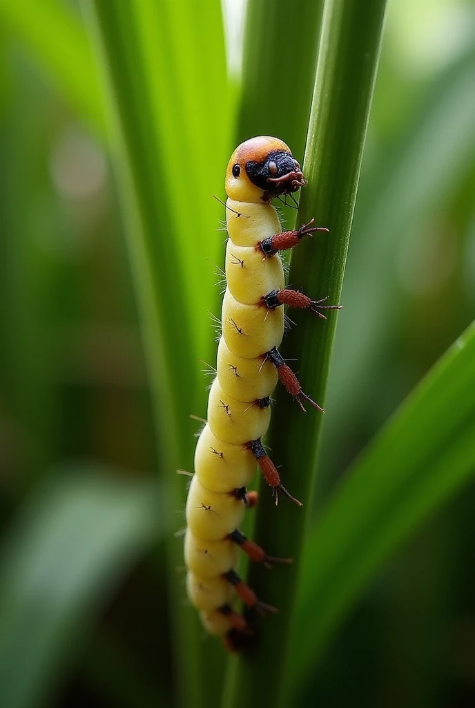  Sugarcane borer insect caterpillar similar to