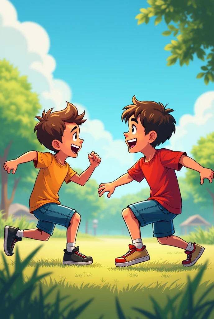 Two boy game khalte hue