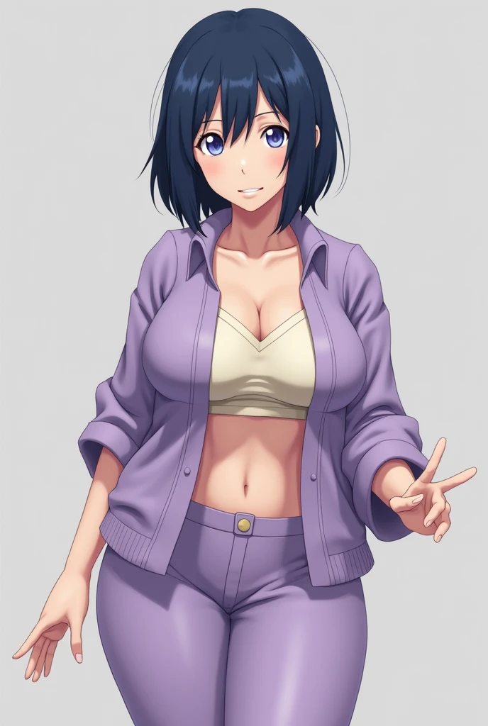 Hinata from Naruto with big boobs in her og outfit from pain arc