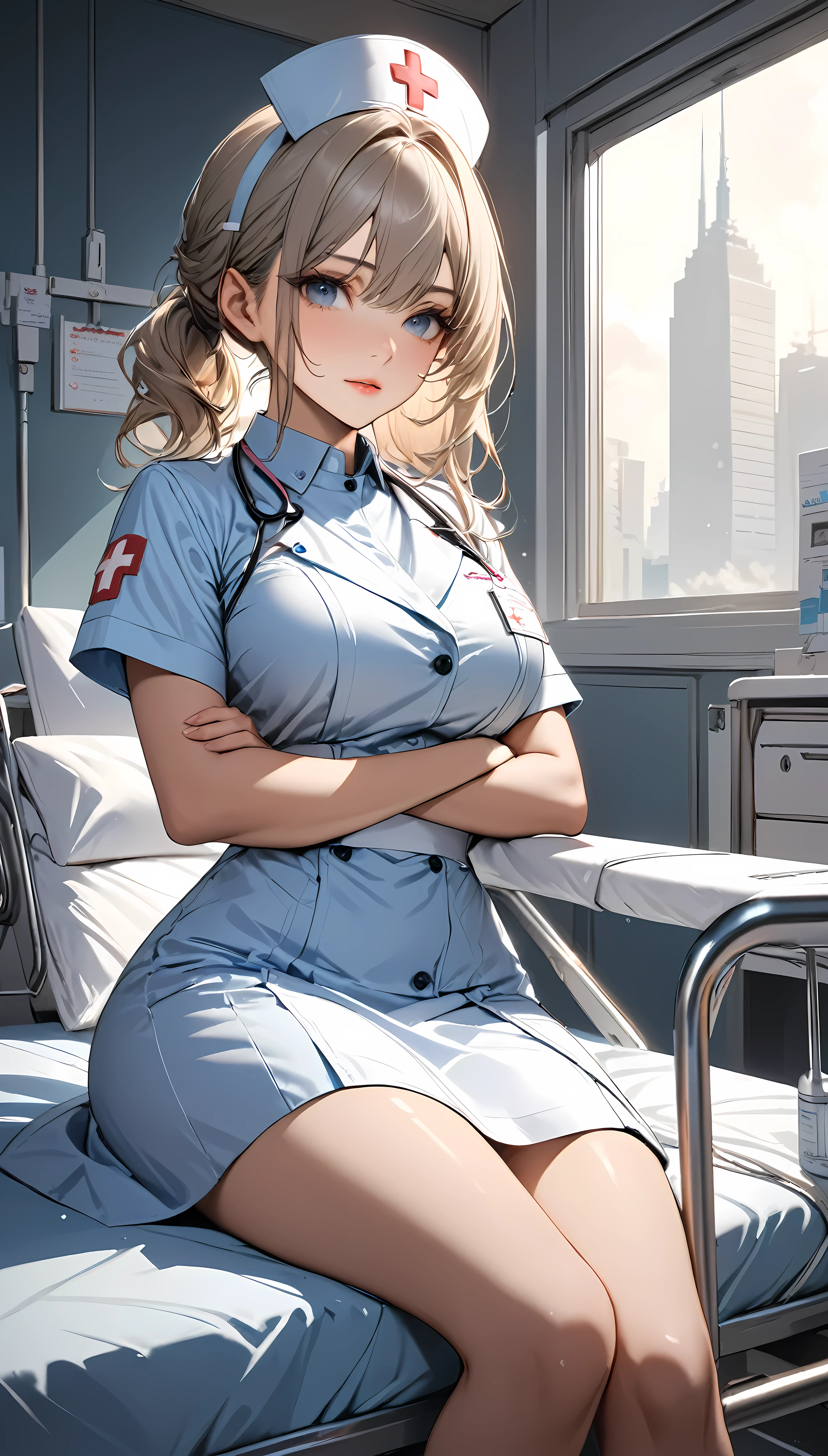 (masterpiece, Highest quality:1.2), One person, alone, nurse, ARW