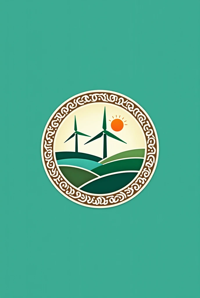 Flag Design Description:
Overall Shape: The flag is rectangular with a 3:2 ratio, creating a balanced and professional appearance suited for various settings.
Primary Colors:
Top Half: Forest Green (#228B22), symbolizing sustainability, nature, and the focus on renewable energy.
Bottom Half: Sky Blue (#87CEEB), representing clean energy, clarity, and the sky, indicative of wind and solar power.
Borders: The flag features a thin border in Earth Brown (#8B4513), reflecting the grounding and natural aspect of the company’s commitment to environmental sustainability.
Central Emblem Placement: The emblem is prominently positioned at the center, making it the focal point of the flag.
Emblem Design:
Core Symbol:
Renewable Energy Icon: The emblem showcases a stylized representation of renewable energy sources:
Wind Turbine: A modern, sleek wind turbine with three blades in a gradient from light green to white. The turbine is placed on the left side of the emblem, symbolizing wind energy.
Solar Panel: A stylized solar panel with a geometric pattern in varying shades of blue and white, placed on the right side of the emblem. The panel represents solar power and clean energy innovation.
Sun: Above the wind turbine and solar panel, a radiant sun in a gradient of yellow and gold is depicted. The sun has subtle rays extending outward, symbolizing solar energy and its far-reaching impact.
Circular Frame:
Design: The wind turbine, solar panel, and sun are enclosed within a circular frame in Earth Brown. The circle is slightly embossed, creating a 3D effect that emphasizes unity and wholeness in the company’s approach to renewable energy.
Pattern: The circular frame features a subtle pattern of interlocking leaf motifs or vines, representing growth, sustainability, and the natural world.
Surrounding Elements:
Base Element: The emblem has a base of rolling hills in dark green and light brown, symbolizing the land and the natural resources the company is committed to protecting