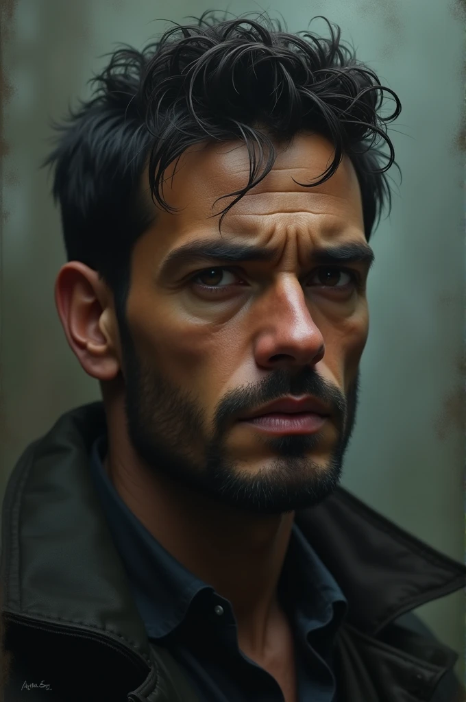 Sexy sad brown man