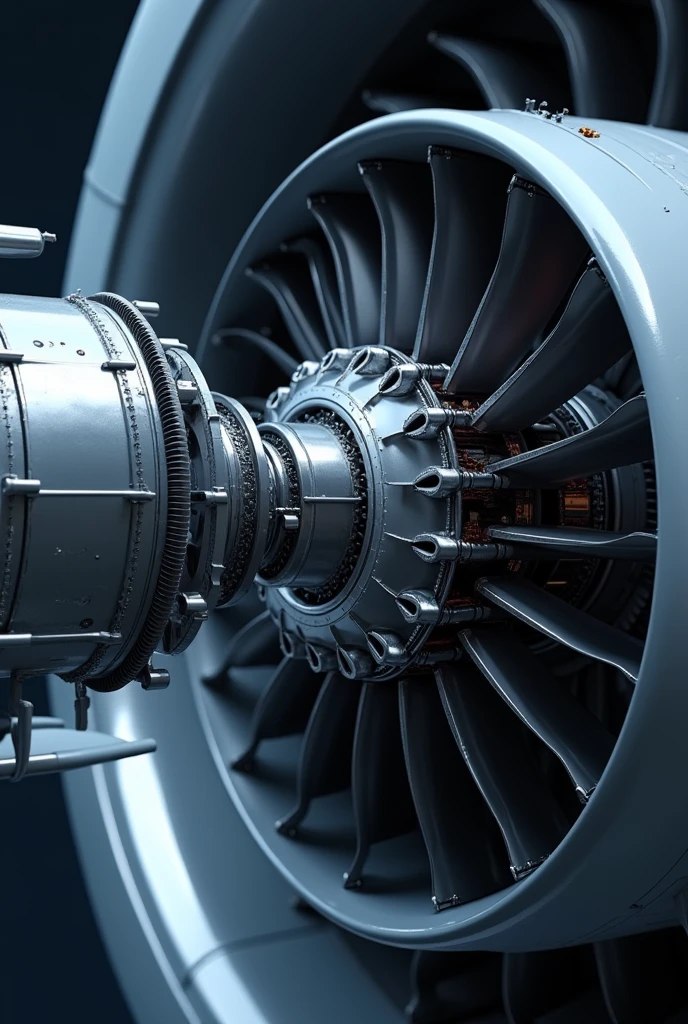 Animated picture of a jet engine compressor