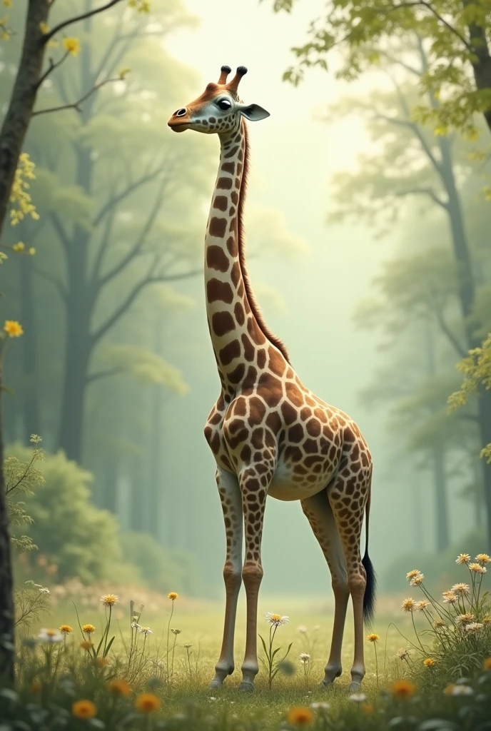 une girafe sans coup