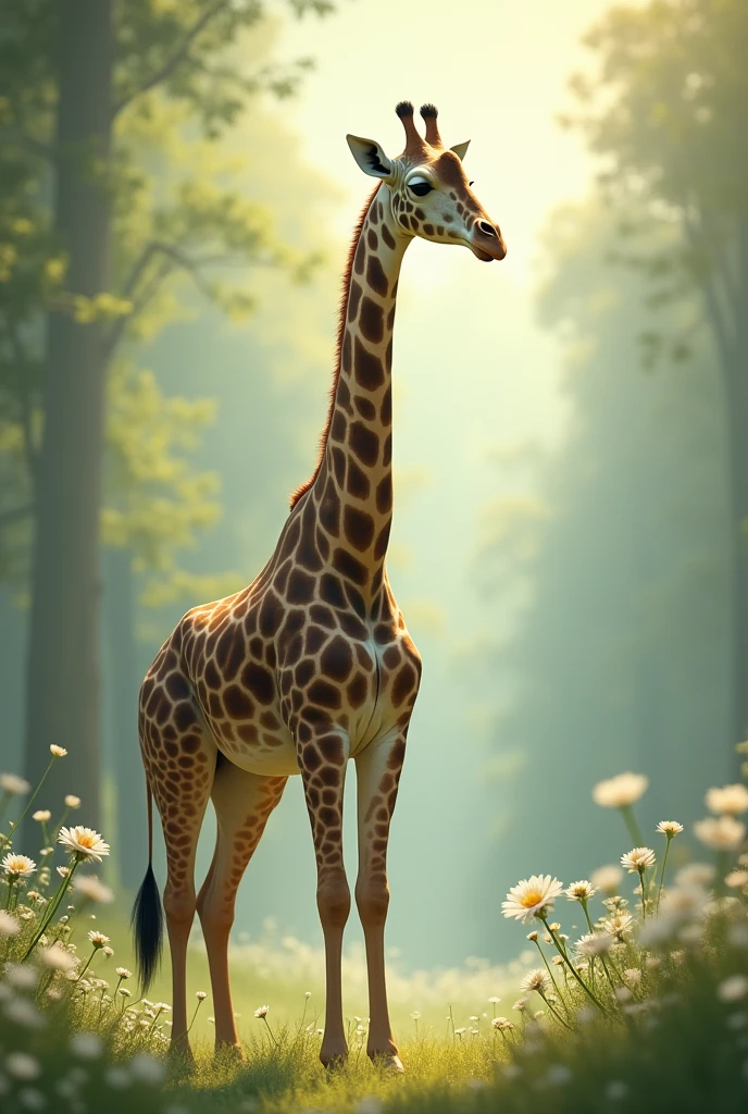 une girafe sans coup