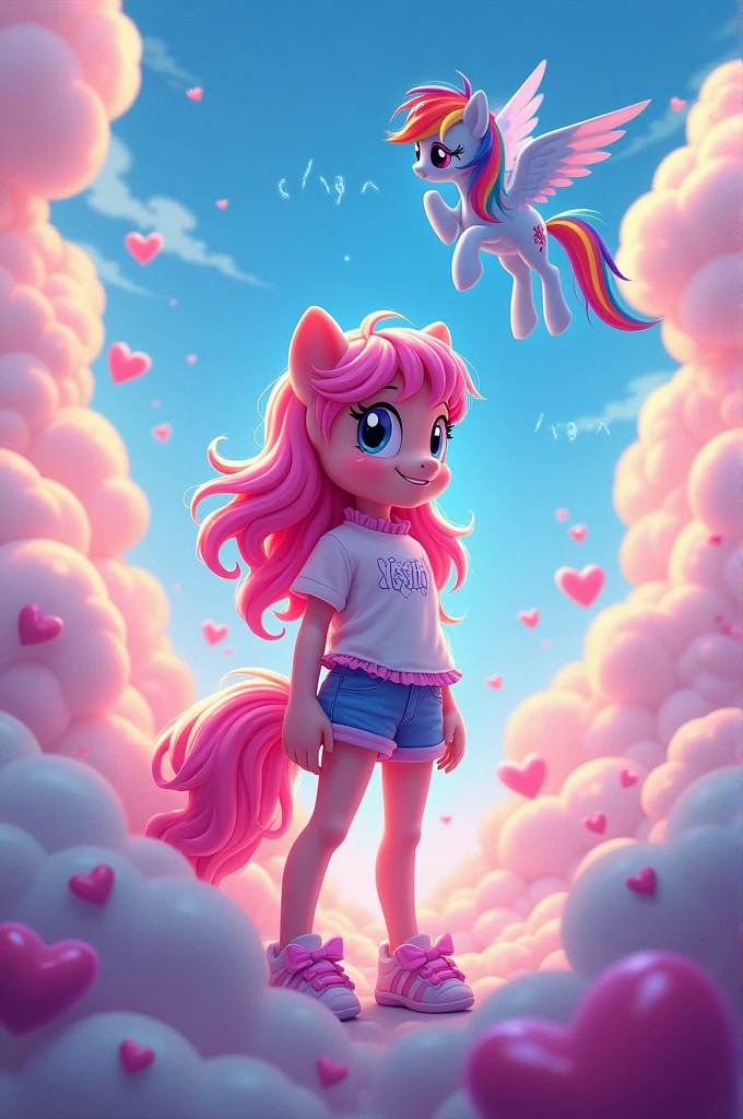 Nashly In the center full name with rainbow dash in the clouds and the purple and alcoiris name 