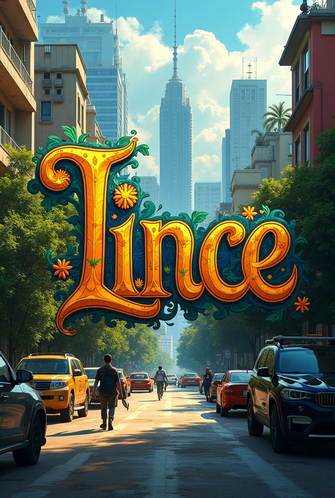 create an image of Brazil that contains a script called LINCE.