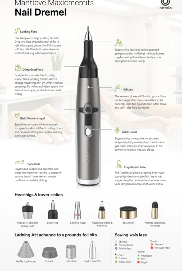 I want a graphic summary of a nail Dremel