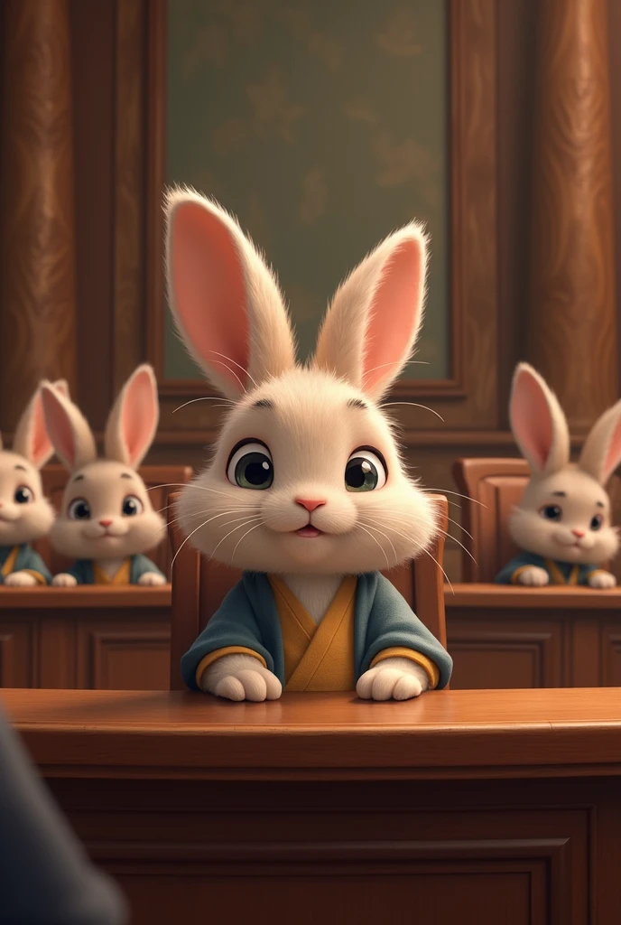 Rabbit、cute、trial、Plaintiff seat、View from the gallery、