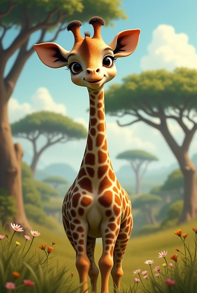 une giraffe qui na pas de cou