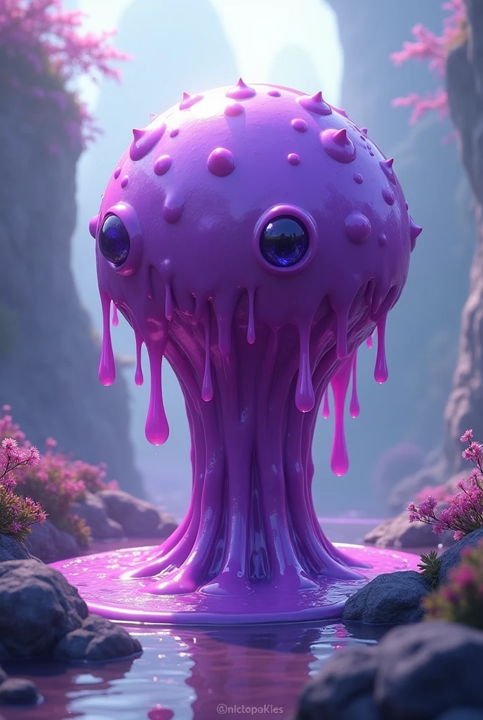 A purple slime