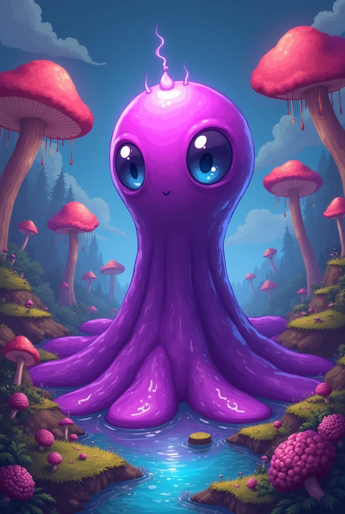 A purple slime Terraria