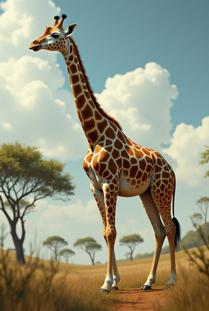 si une girafe n'avais pas de coup entre sa tête et son corps