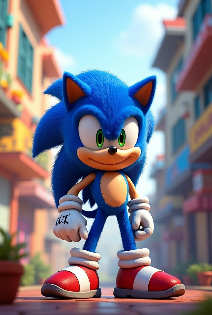BIRTHDAY INVITATION WITH SONIC CHARACTER, THE BIRTHDAY BOY IS DORIAN, , for Saturday at 3pm In Spanish