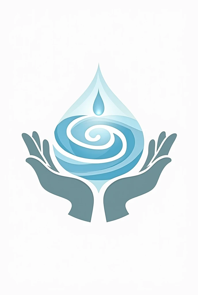 Water logo with hands