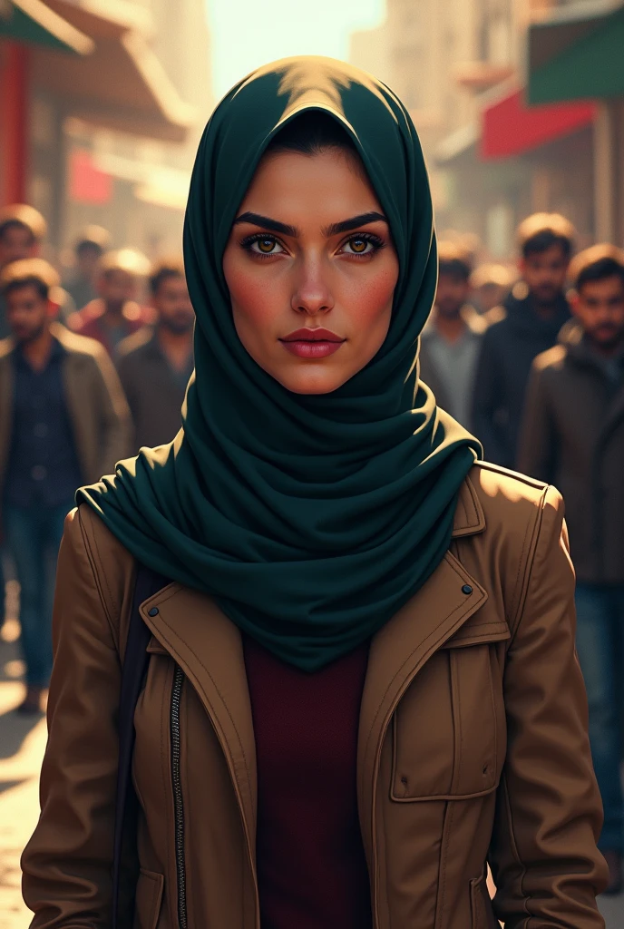 an iranian woman in the street