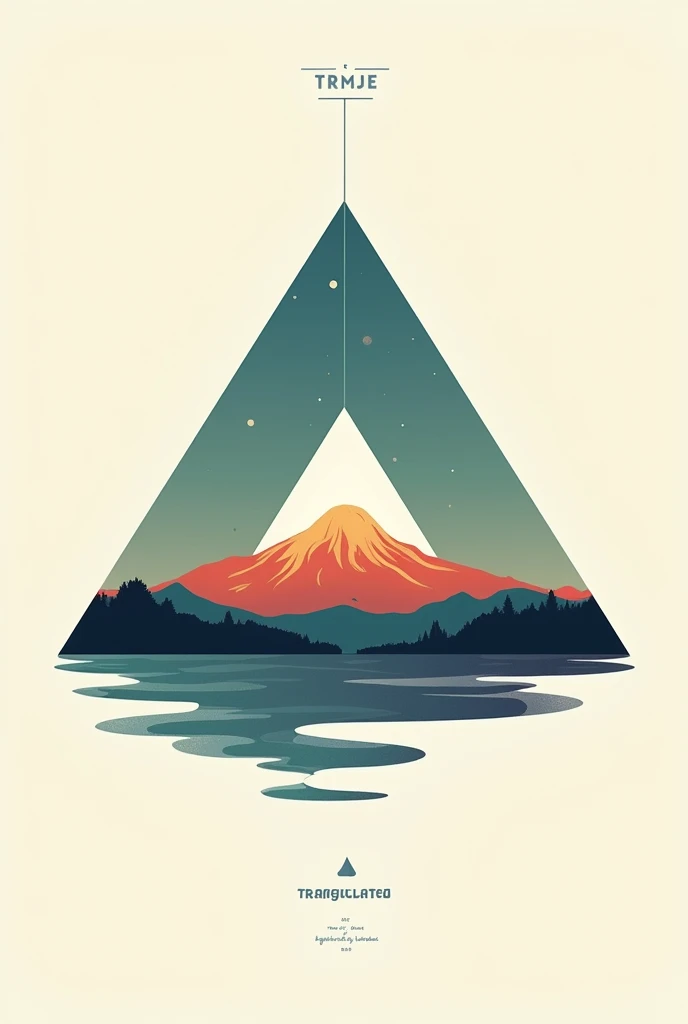 Poster for math group with the name "triangulated" with the Minas Gerais triangle, Brazil very very easy to do simple