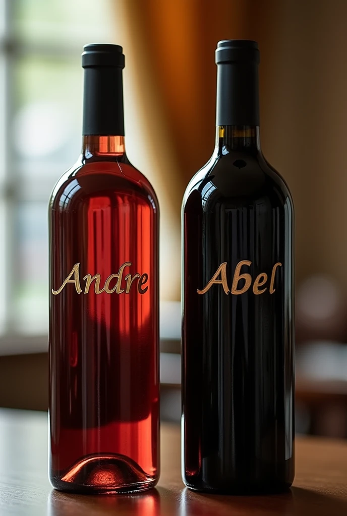 Believe me, two bottles of wine equally full, one with the name of Andrés and the other with the name of Abel