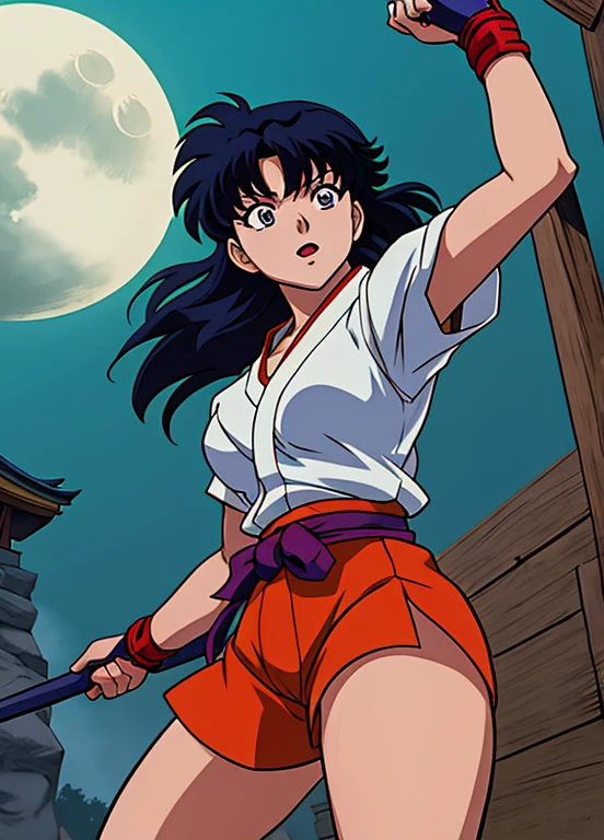 Imagine Kagome Higurashi as an Kunoichi fighter
