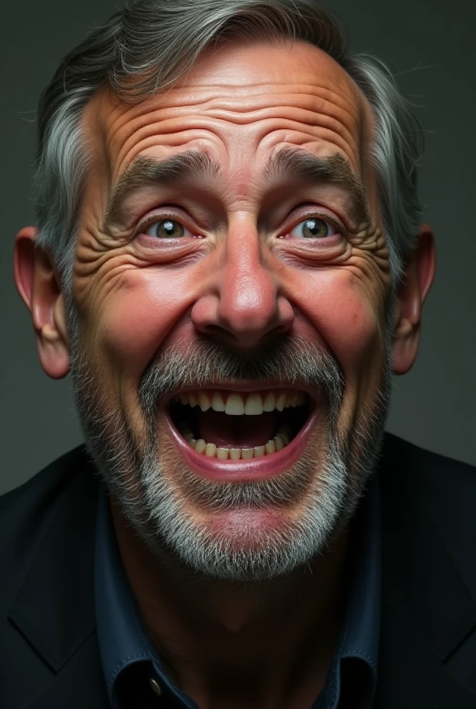 A picture in which a person is looking who is crying from inside and looks laughing outside man pic
