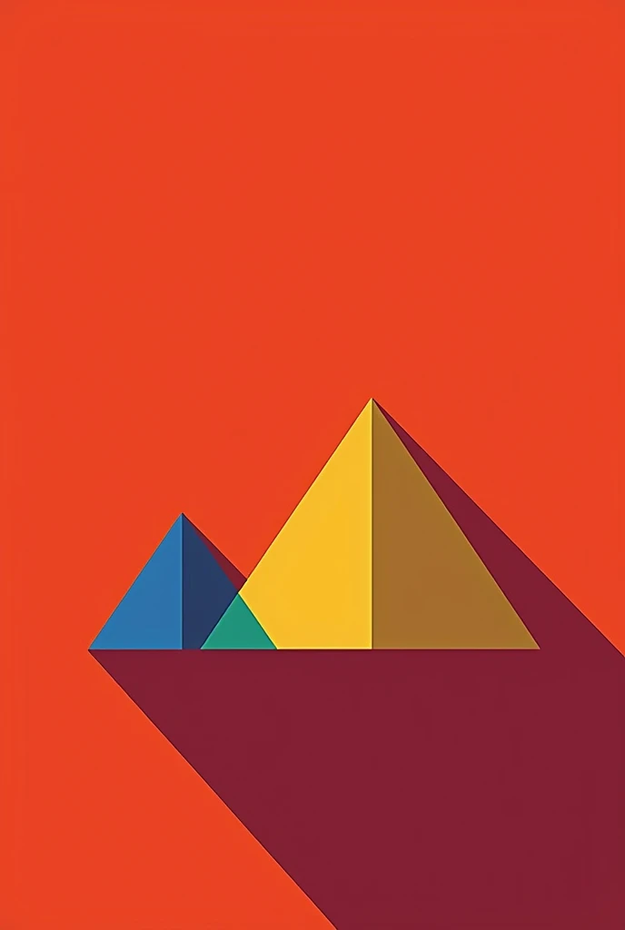 Poster for math group with the name "triangulated" with the Minas Gerais triangle, red brazil very very easy to make simple that a child can do