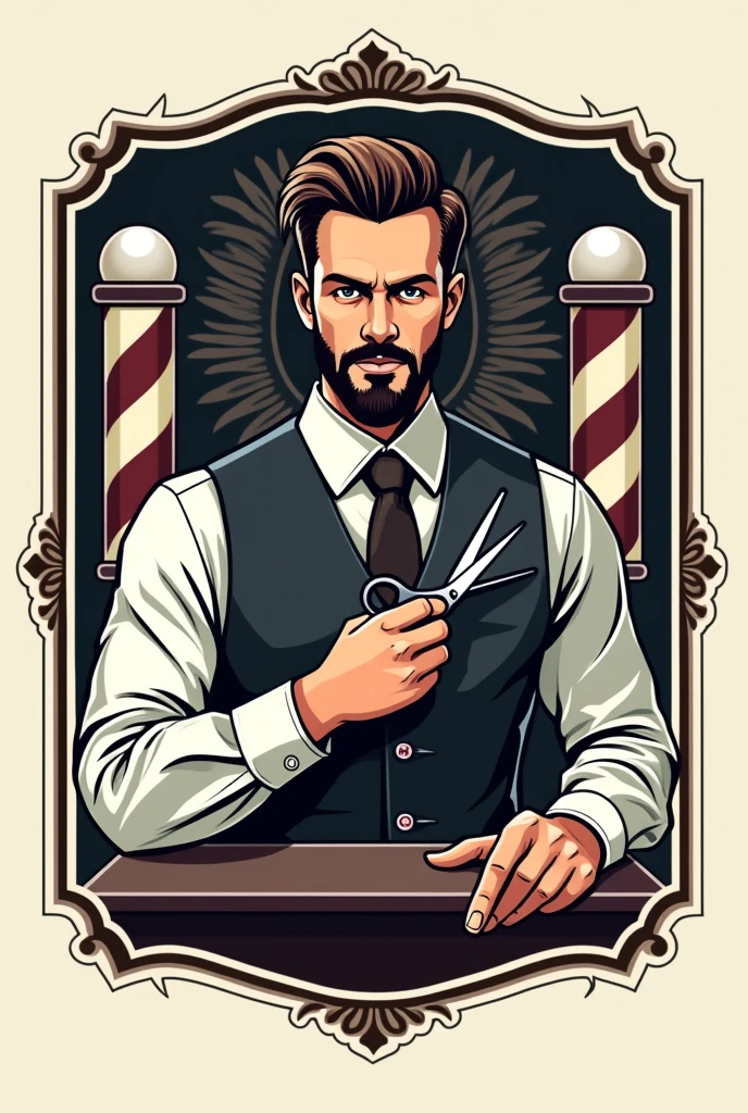 Barbershop logo knows hairdressing