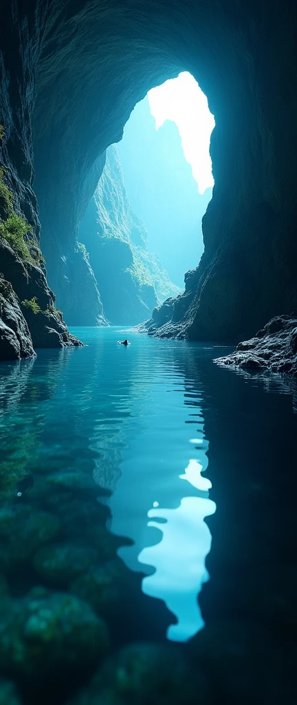(masterpiece:1.2,excellent quality,Like a mirror,cinematic experience),8K,wallpaper,Italy,Blue Hole,(Diffuse reflection of light:2.0)