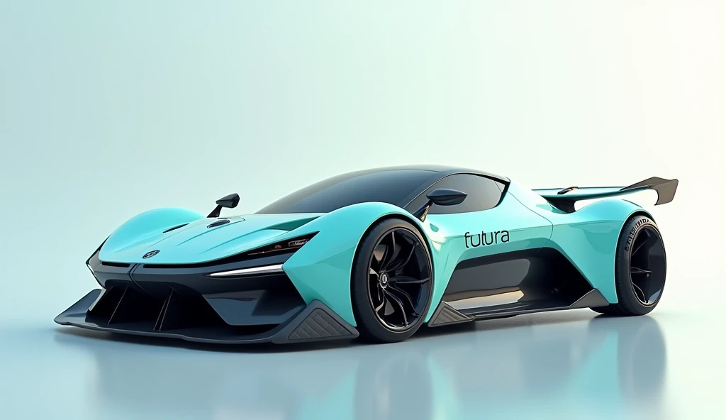 GAZMAN
Shoot the car from 45 degree , on at eye level, get 3 side views, and capture shots at 45-degree angle views of each corner of the car concept full body 150 degree to the camera view, hyper car classy model inspired by 80's detailed symmetry, color aqua blue and white, on the car there is written word: FUTURA black font, future technology inspired by tesla car form, formula 1 electric and fighter jet f 22, z06 corvette,and hyper tesla, hyper realistic, front view, pose half body to camera 35 mm 8k uhd with tunnig wide long base huge wheels and one huge turbine in the rare center, metal silver mesh carbon hood, shot microscopic photography
