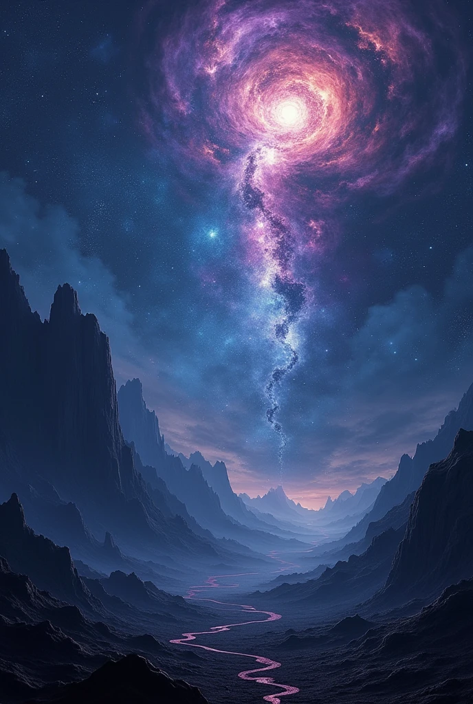 Space with the best quality and the best galactic blue and violet color and the best view of the world's most terrifying picture