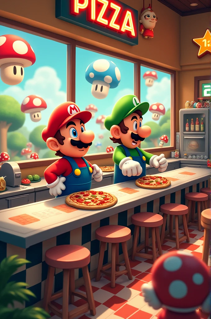 Mario bros pizza