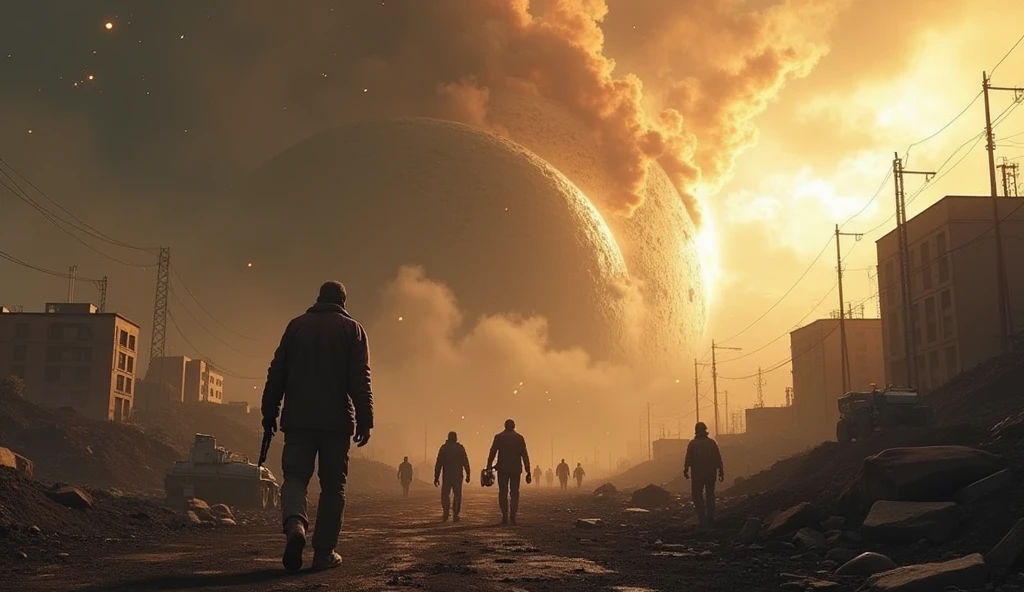Asteroid destroy the Earth and poor condition for man