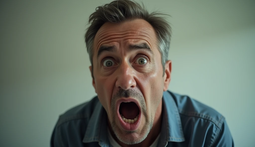 A man shoking reaction