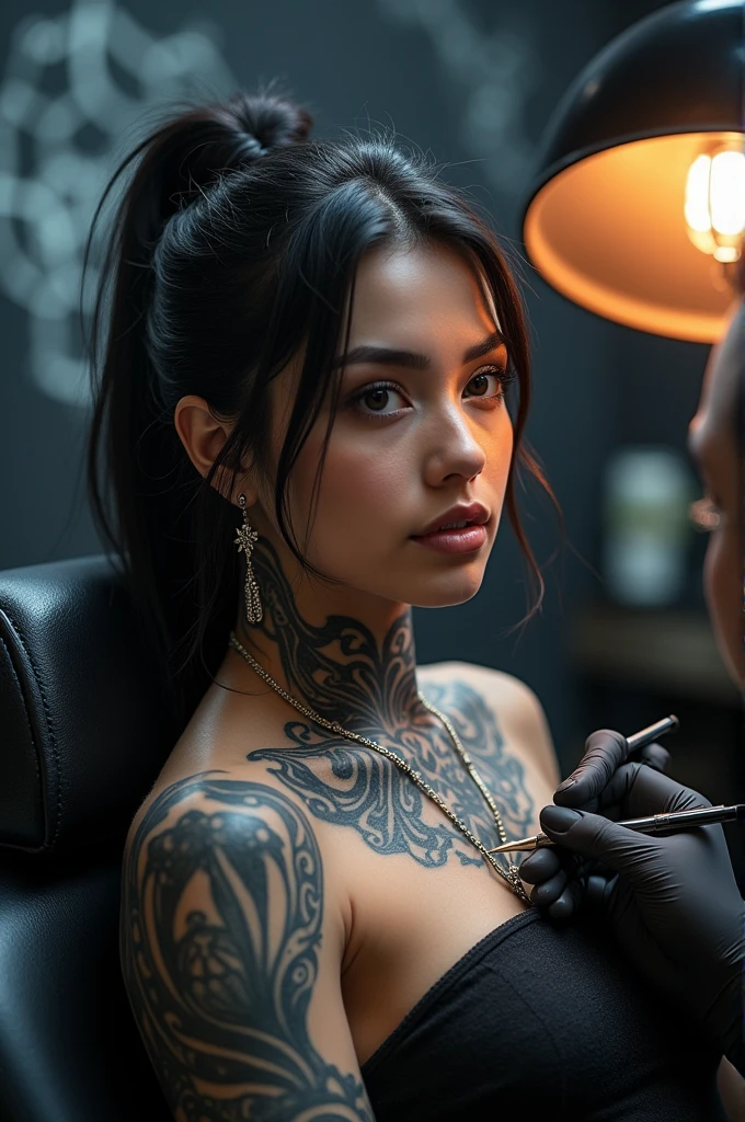 Tattoo Studio in tattoos girl, Tattoos studio name is Eternal, Tattoos artic name is zan