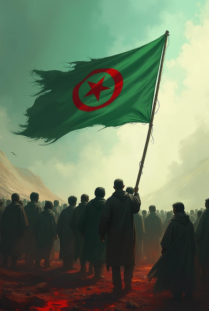 Contre le diable 
Ensemble humanité le drapeau de l'humanité
 drapeau de l'humanité 
La justice finira toujours patron ensemble de sa meilleure épissons le vent le point de la victoire drapeau algérien vert blanc croissant de lune étoile rouge sang pour l'humanité