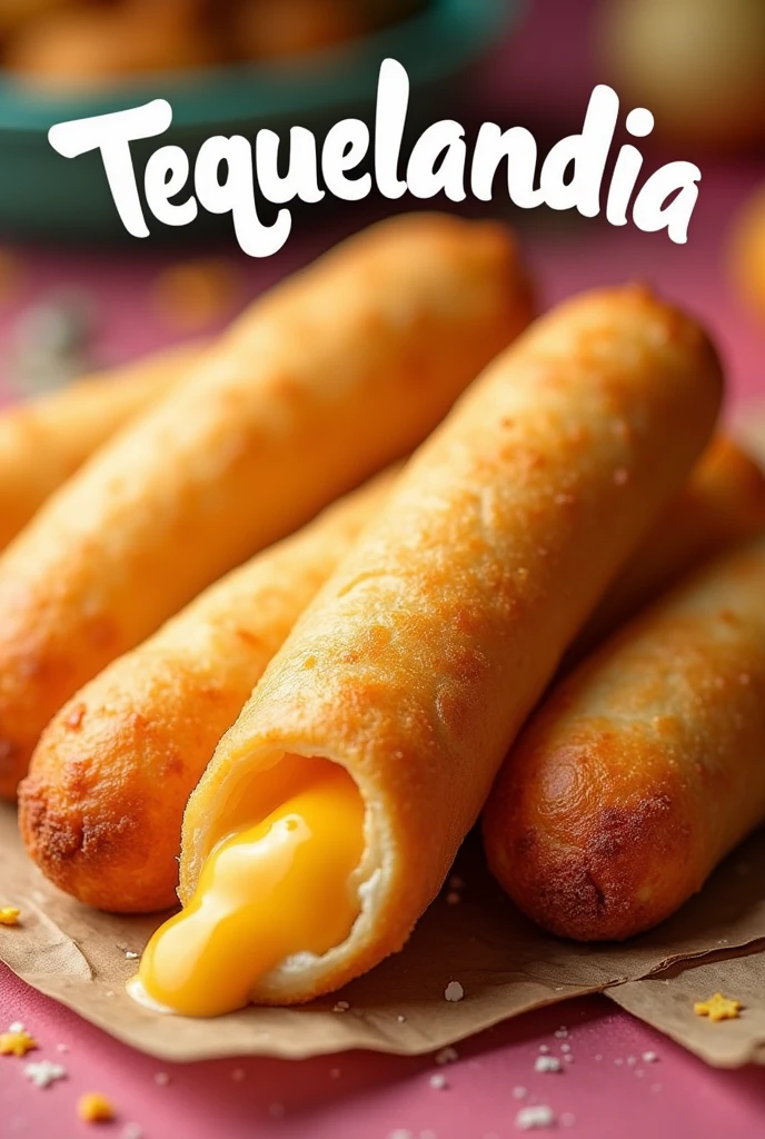 An image of Venezuelan tequeños that says tequelandia
